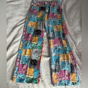 rainbow bandana pattern pants